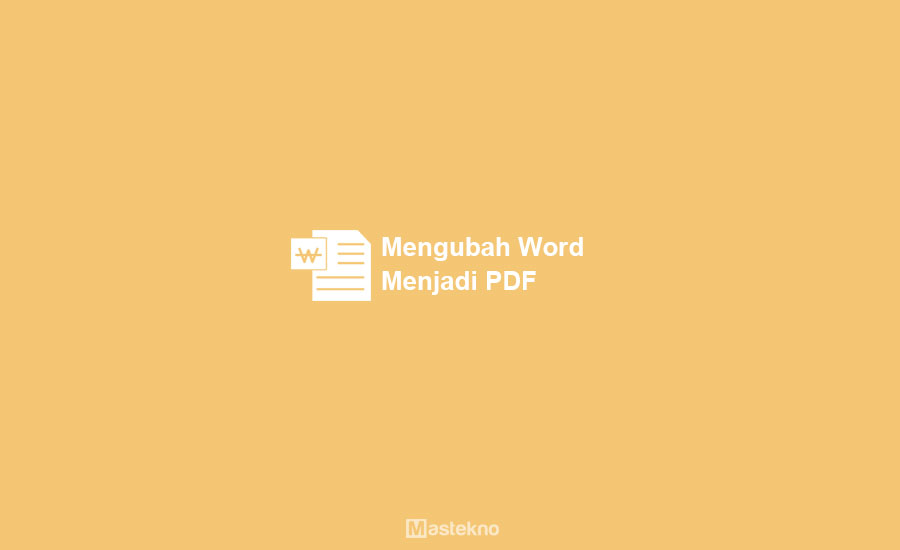Cara Mengubah Word ke PDF